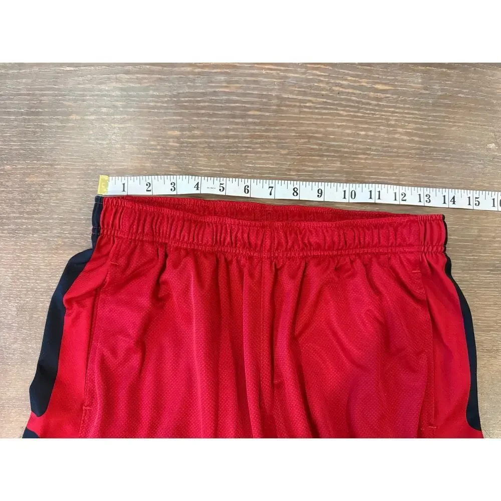 NIKE Dri-Fit Red Black Basketball Shorts Athletic 11